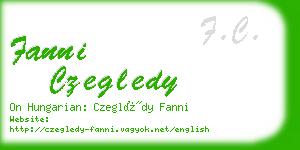 fanni czegledy business card